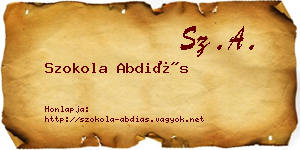 Szokola Abdiás névjegykártya